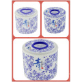 Blue &amp; White Porzellan Plastik Runde Tissue Boxes / Papierhalter (FF-5005)